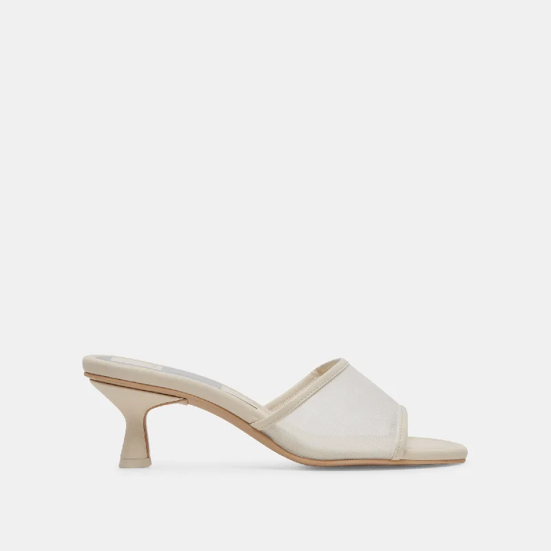 MEEZA HEELS IVORY MESH