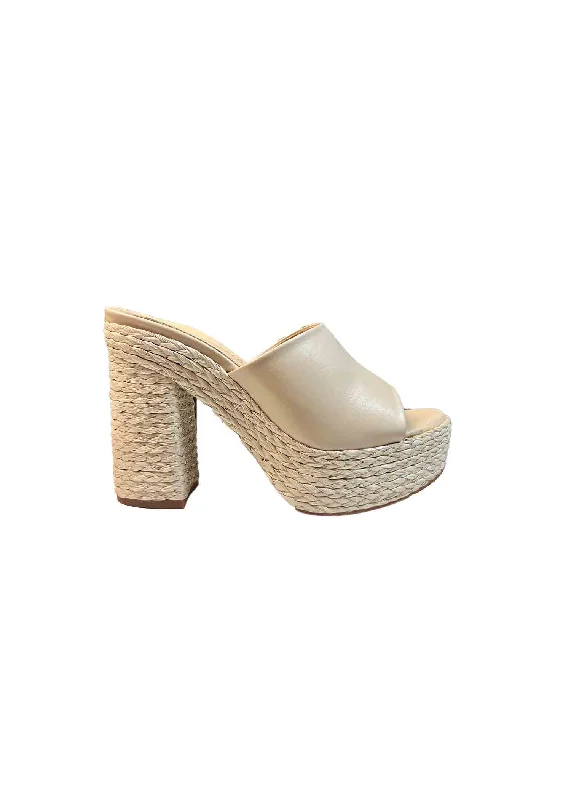 Paloma Barceló Nicoletta Platform Raffia Heel - FS