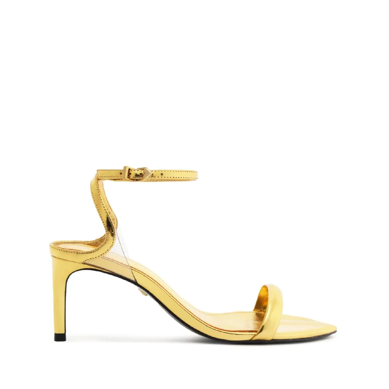 Skye Mid Stiletto Specchio Leather Sandal