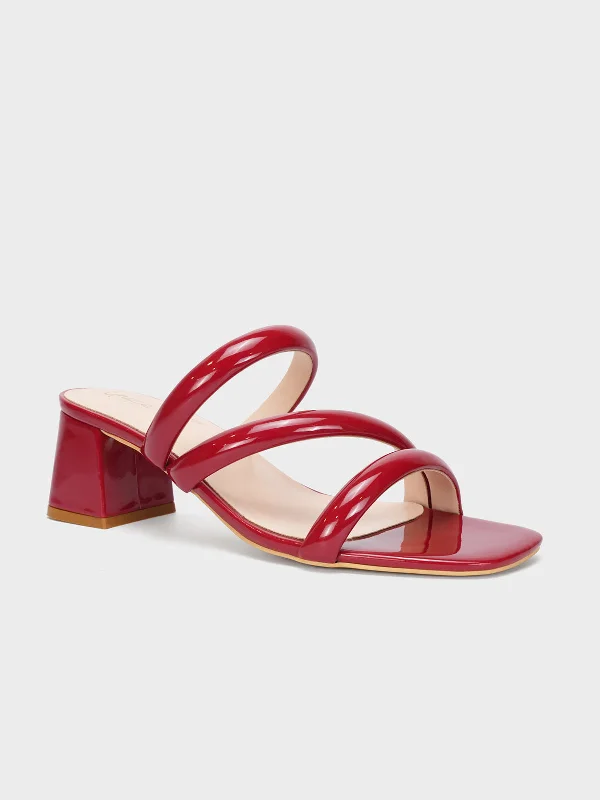 Womens "NEREUS" Patent Casual Sandals