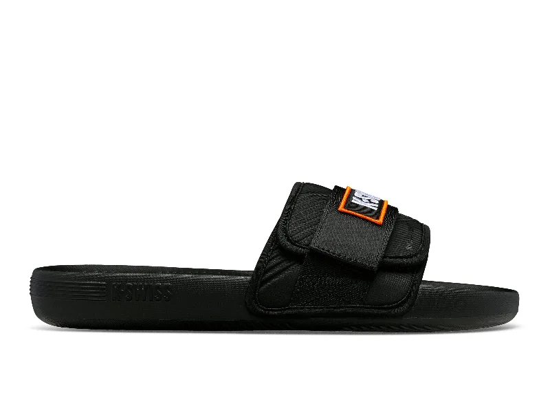 98716-073-M | STRAP SANDAL X MCLAREN | BLACK/PAPAYA