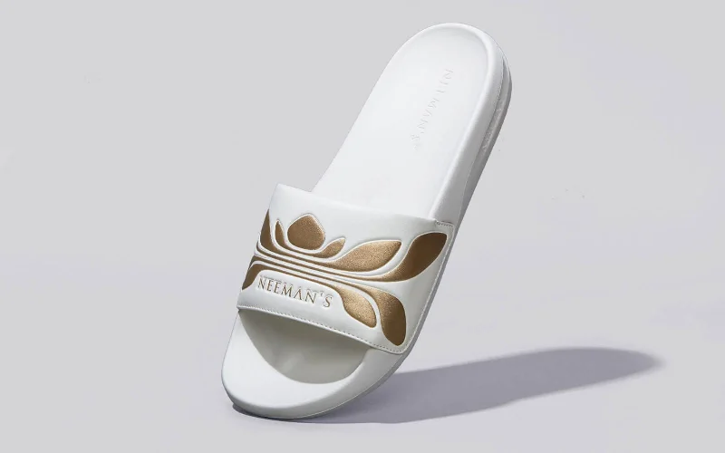 Breather Slides (Women Exclusive) : White-Gold