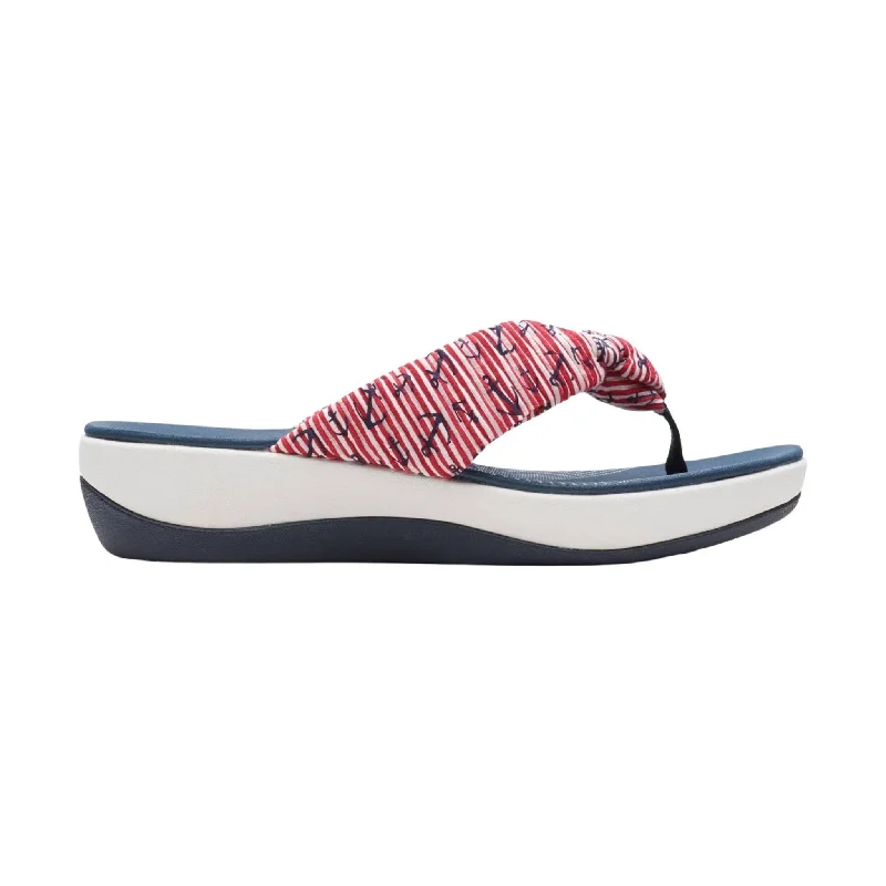 Clarks Women's Arla Glison Sandal - Red/White/Blue