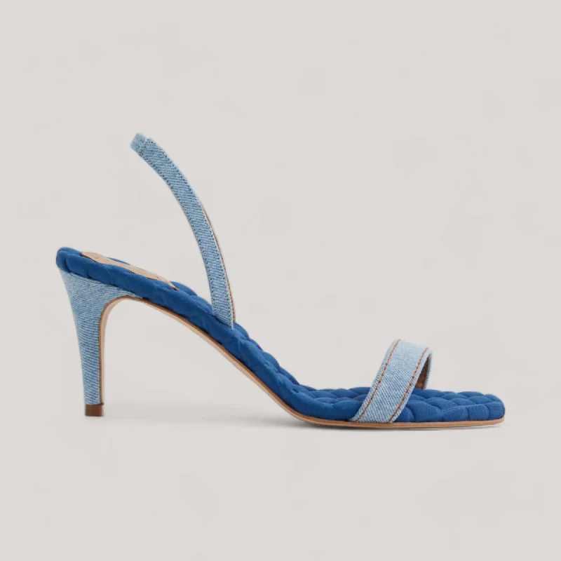 CLAUDIA | Blue Denim - Slingback Sandals