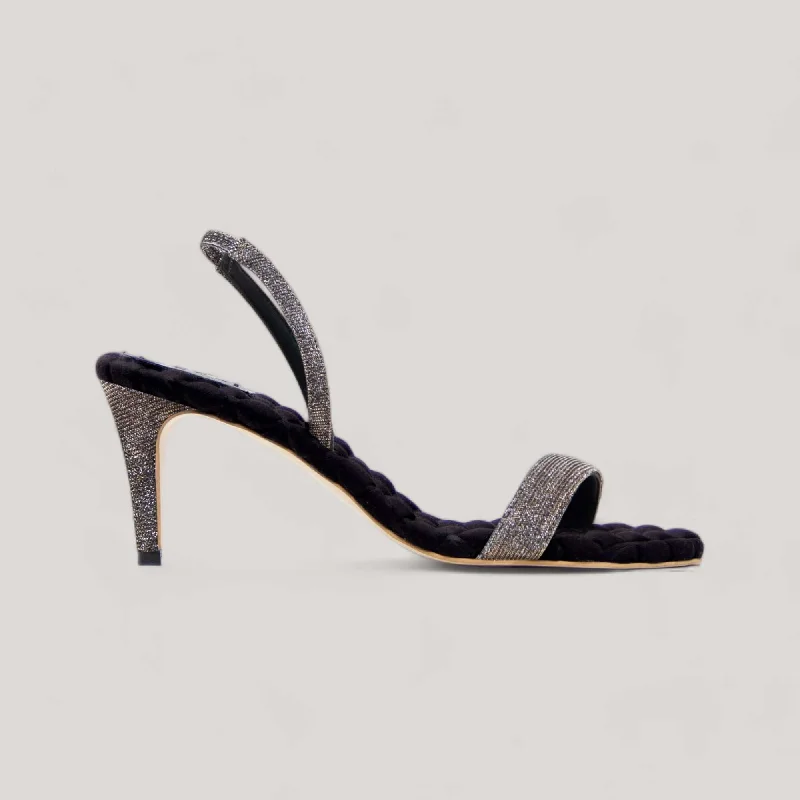 CLAUDIA | Metallic Lurex - Slingback Sandals