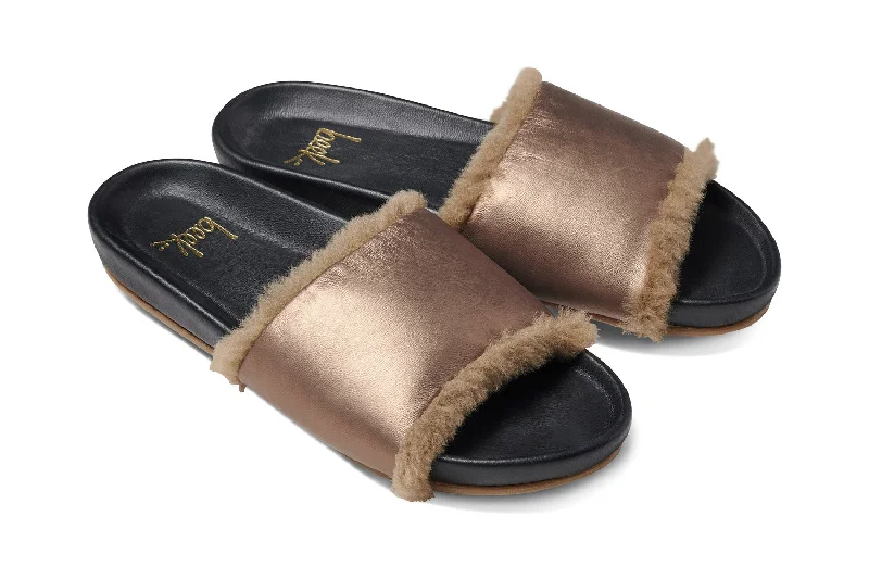 GALLITO SHEARLING - Mocha/Black