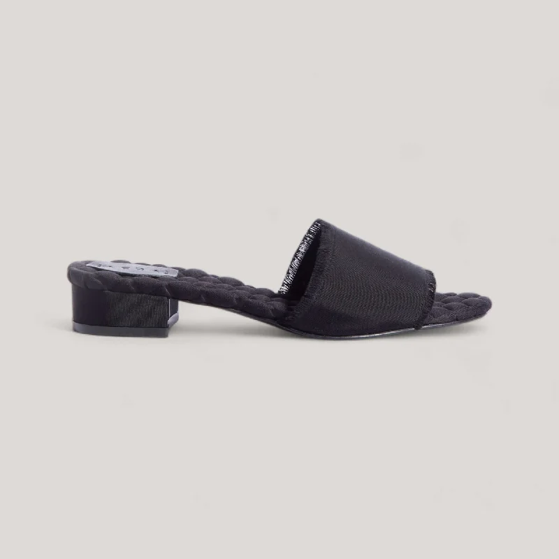 GIORGIA | Black Grosgrain - Sandals