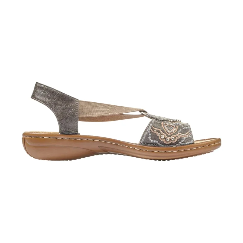 Rieker Women's Regina Sandal - Smoke Grey