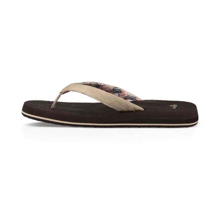 Sanuk Womens Yoga Paradise 2 Sandals - Natural Paradise Palms