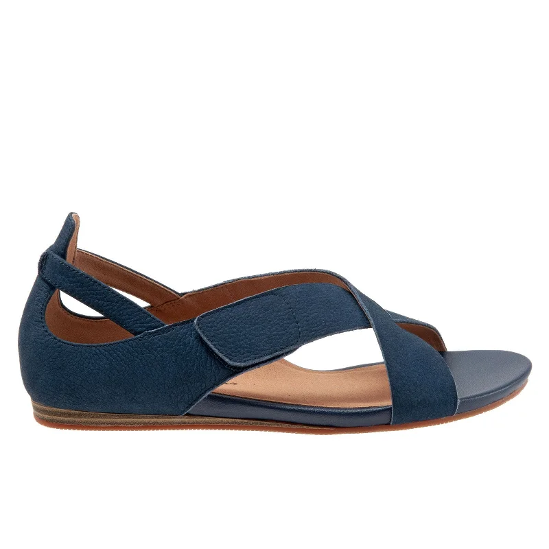 Softwalk Camilla S1903-483 Womens Blue Leather Strap Sandals Shoes