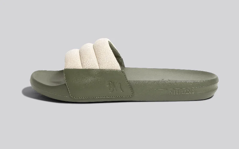 Squooshy Slides for Women : Olive-Beige