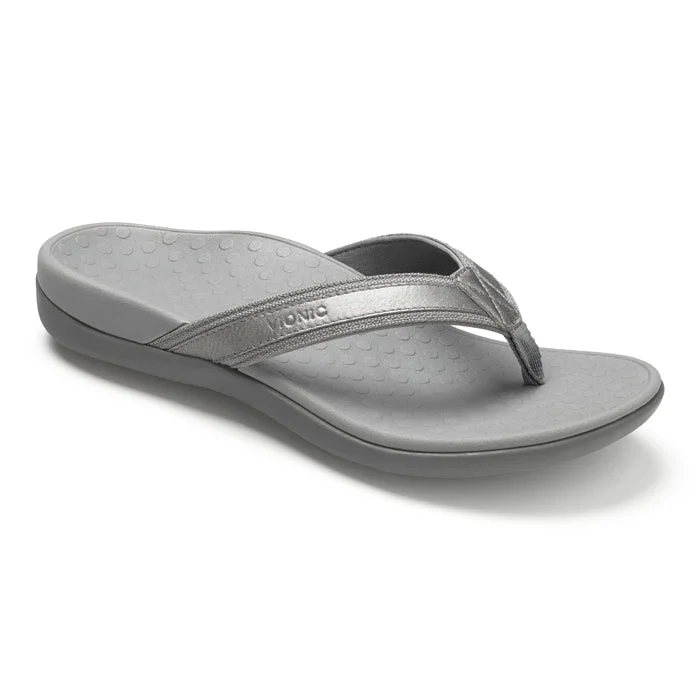 Womens Vionic Tide II Toe Post Sandal Pewter